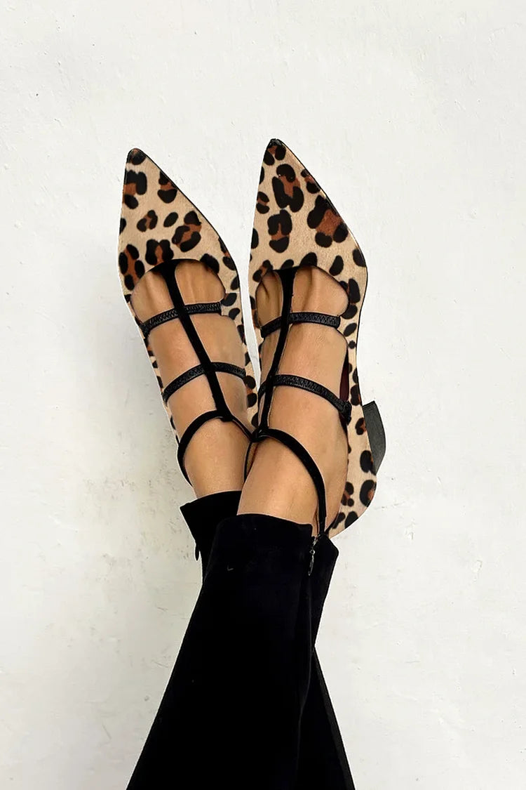 LILA – FIERCE STRAP POINTED FLATS
