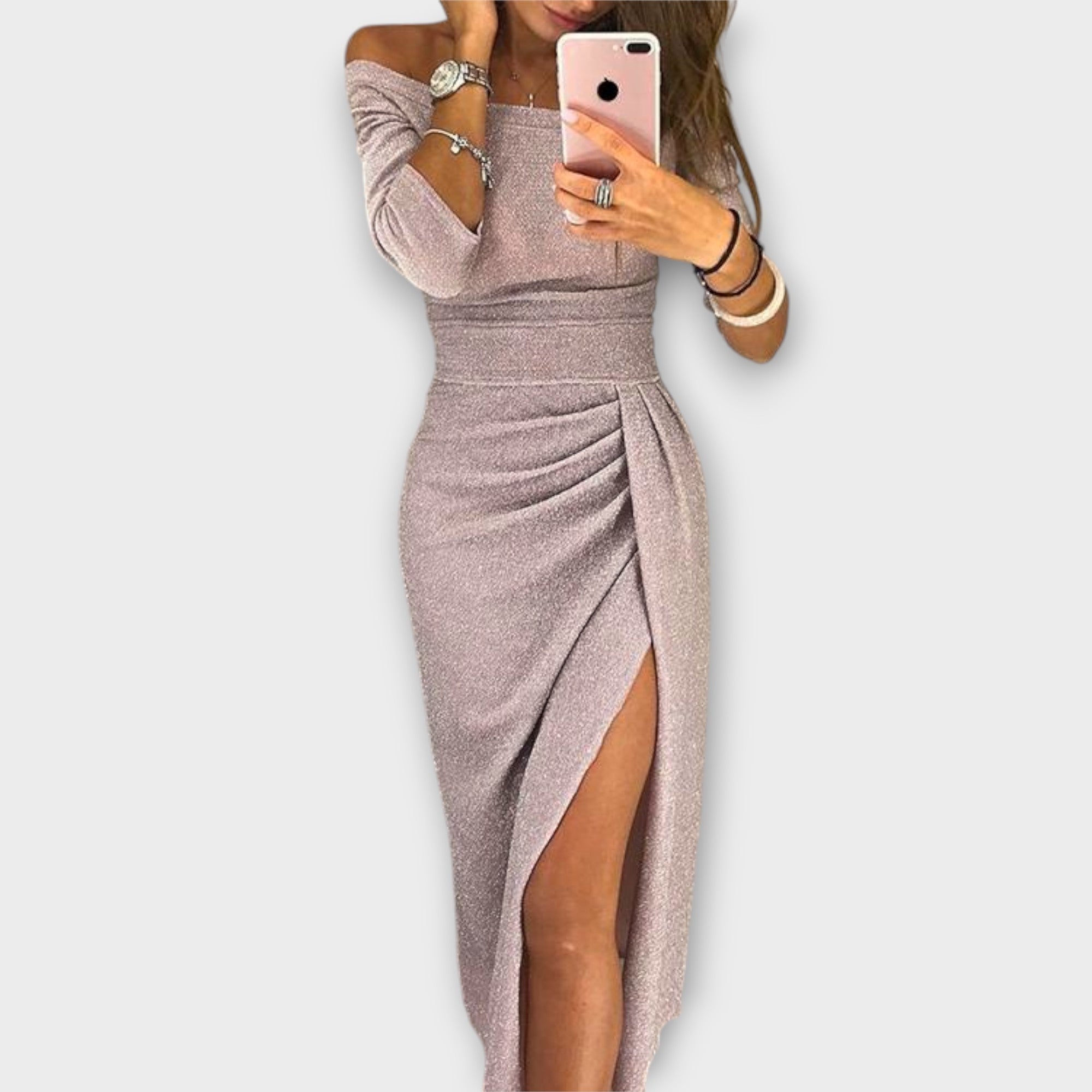 Amelia | Elegant Off-Shoulder Dress