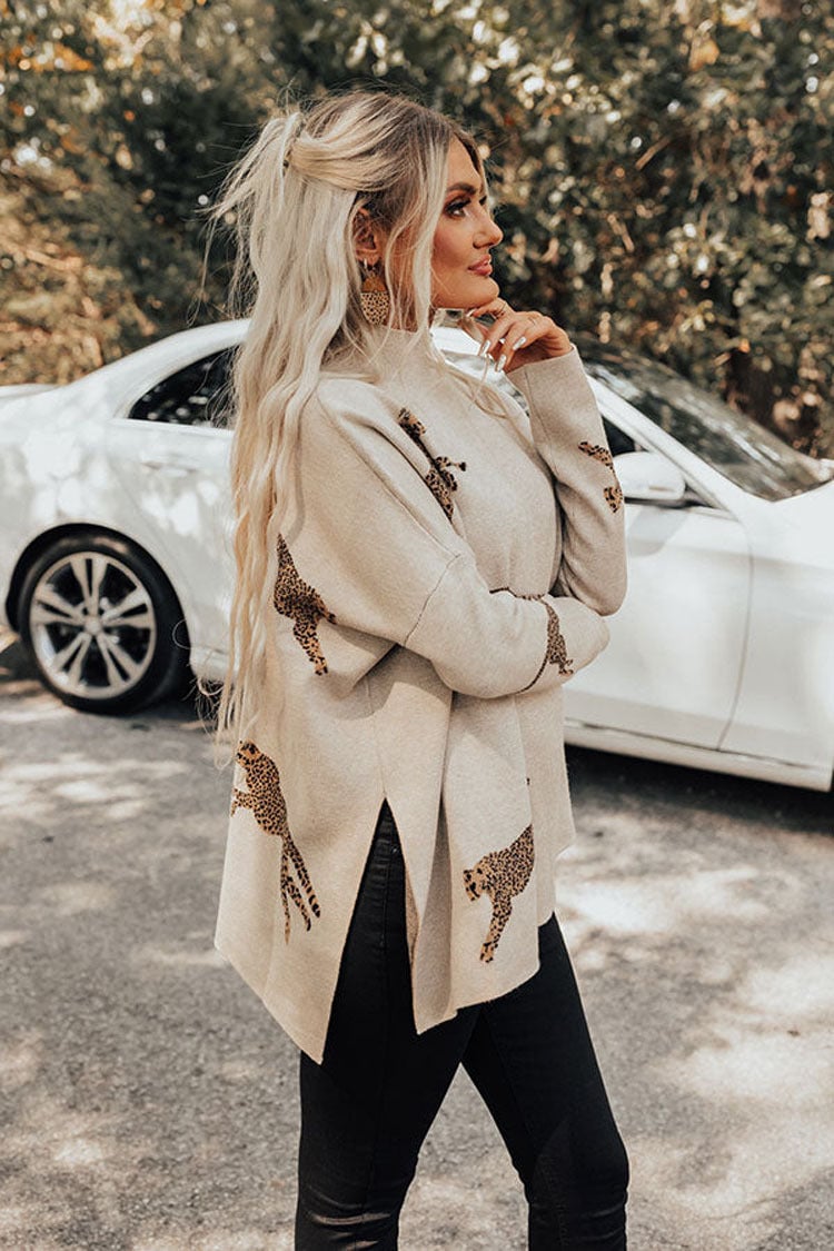 VIDA – CASUAL VINTAGE TIGER & LEOPARD PRINT TOP