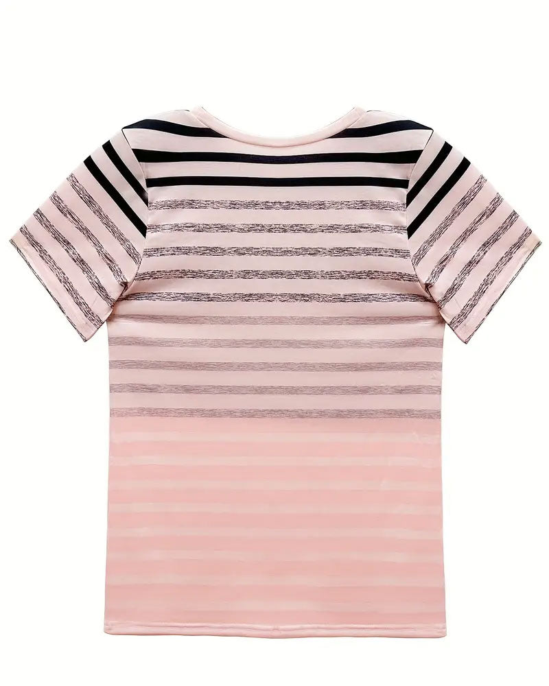 Evelyn – T-Shirt Round Neck Short Sleeve Striped