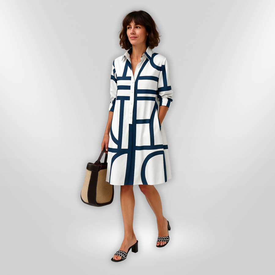 CLAIRE – METRO CHIC SHIRT DRESS